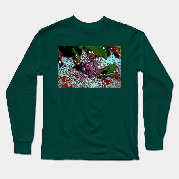 Abstract Background_Holly Branch Long Sleeve T-Shirt by mavicfe